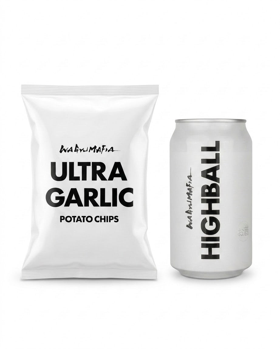 WAGYUMAFIA ORIGINAL HIGHBALL(24cans)&WAGYUMAFIA ULTRA GARLIC (1ケース12袋入)