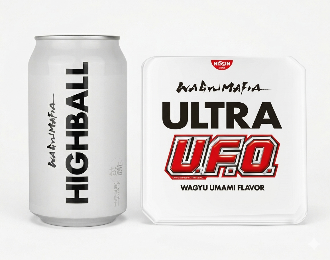 WAGYUMAFIA ORIGINAL HIGHBALL(24cans)&WAGYUMAFIA ULTRA U.F.O. WAGYU UMAMI FLAVOR (1ケース12食入)