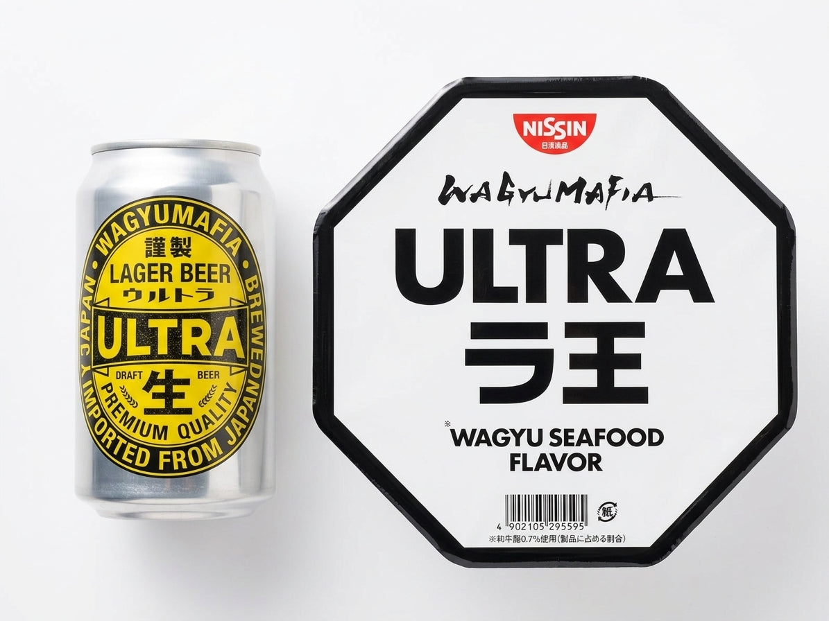 WAGYUMAFIA ULTRA BEER (24cans) & WAGYUMAFIA ULTRAラ王 WAGYU SEAFOOD FLAVOR (1ケース12食入)