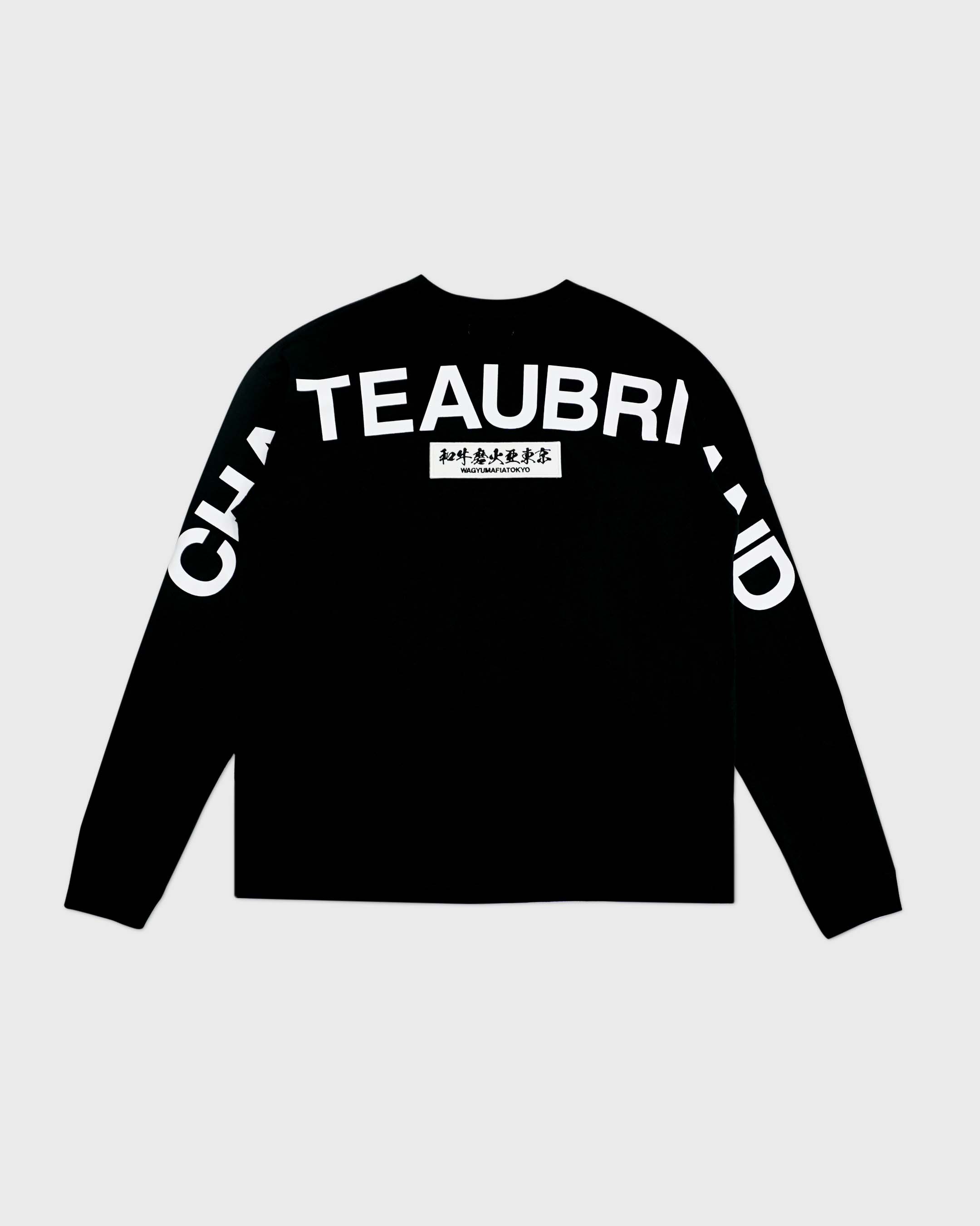 CHATEAUBRIAND BACKPRINT LONG T-SHIRT BLACK KANJI TAG