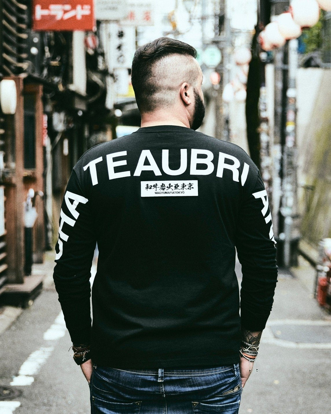 NEW CHATEAUBRIAND BACKPRINT LONG T-SHIRT BLACK
