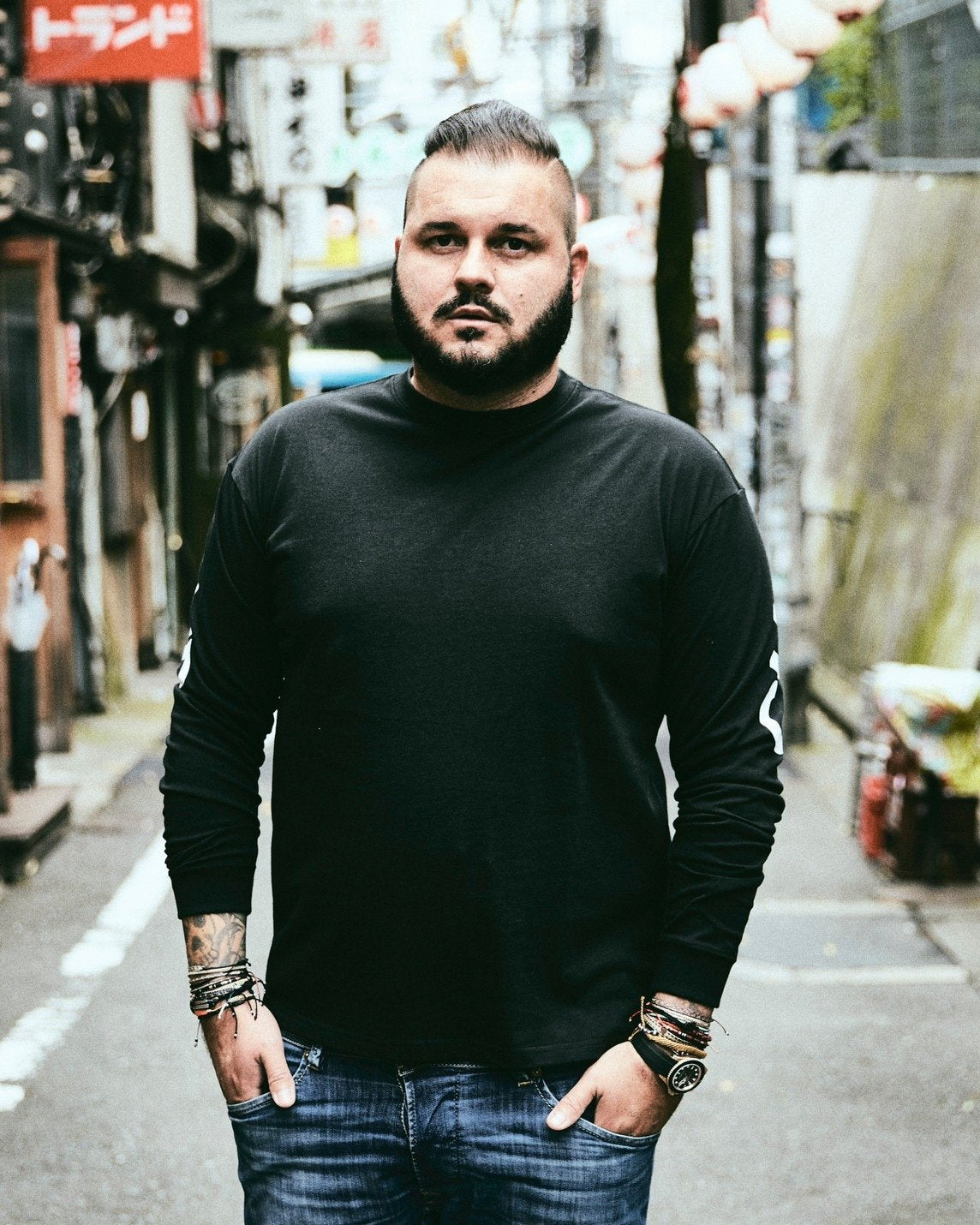 NEW CHATEAUBRIAND BACKPRINT LONG T-SHIRT BLACK