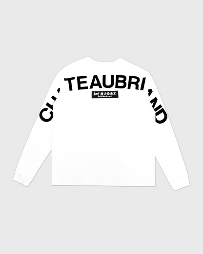 CHATEAUBRIAND BACKPRINT LONG T-SHIRT WHITE KANJI TAG