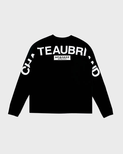 CHATEAUBRIAND BACKPRINT LONG T-SHIRT BLACK KANJI TAG